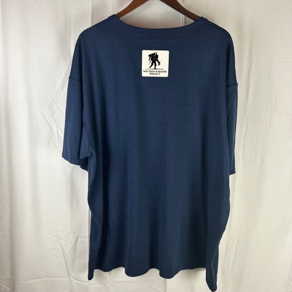 Nike T-Shirt Mens 4XL Navy Blue Lacrosse Navy Old Goats Wounded Warrior Project - Picture 7 of 9